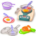 Blue plastic play house induction cooker simulation toy for infant girls aged 0-3 years