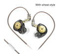 KZ EDX Pro wired bass earphones in Transparent Cyan with standard cable, showing resin shell and eartip