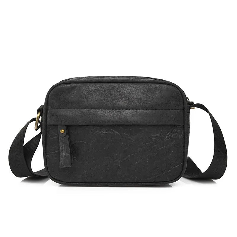 Men's waterproof paper crossbody bag in European and American retro style