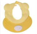 Soft silicone adjustable baby shower cap in green for child hair washing protection