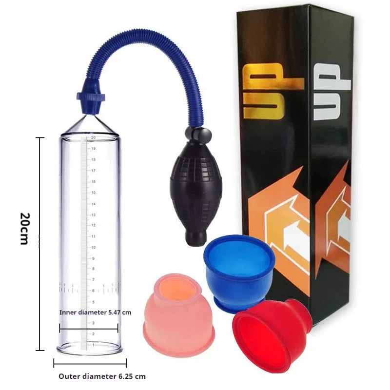 Male minimalist home exercise machine silicone cover accessory with plastic valve exerciser