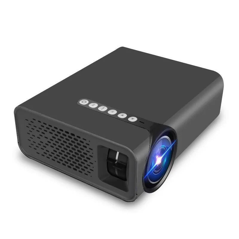 YG530 mini mobile phone projector in black or white colour with wireless same-screen functionality