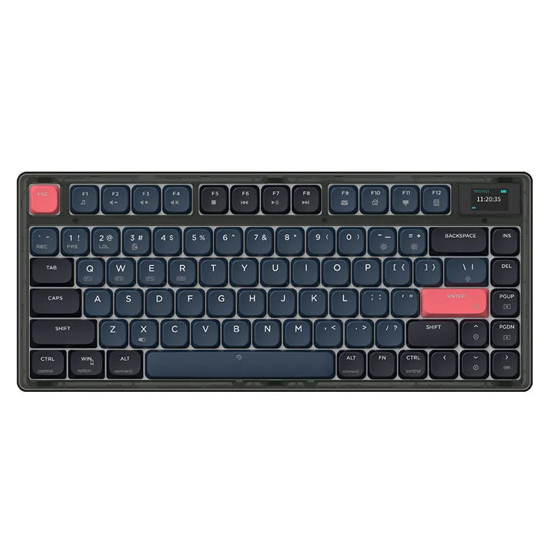 Ajazz AK832PRO three-mode mechanical keyboard in green or tea colour with compact 81-key layout