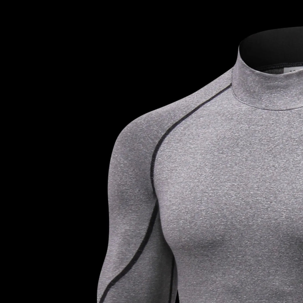 Quick-drying collar sweater in polyester with colour options including black and grey lines
