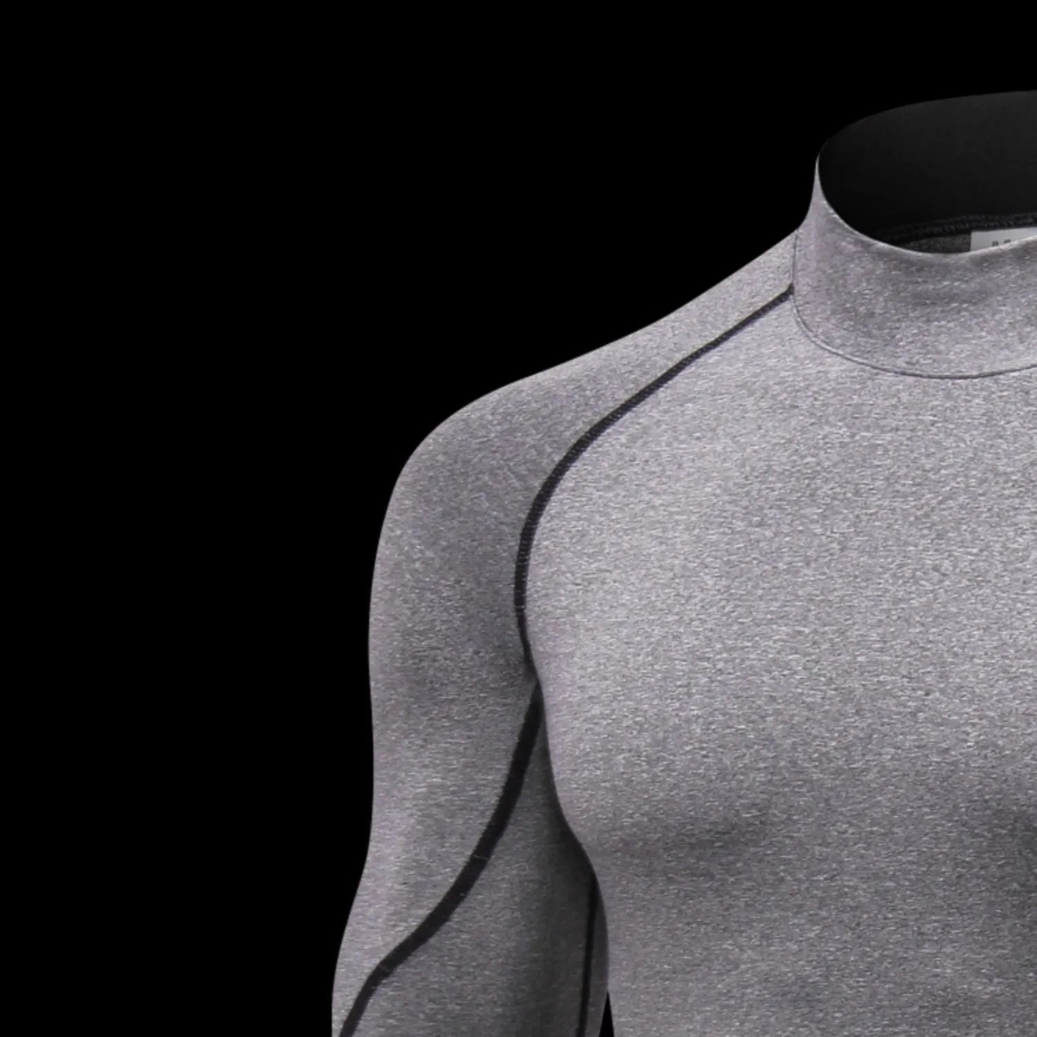 Quick-drying collar sweater in polyester with colour options including black and grey lines