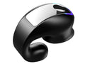Bluetooth sports stereo headset with clip-on silicone design in black