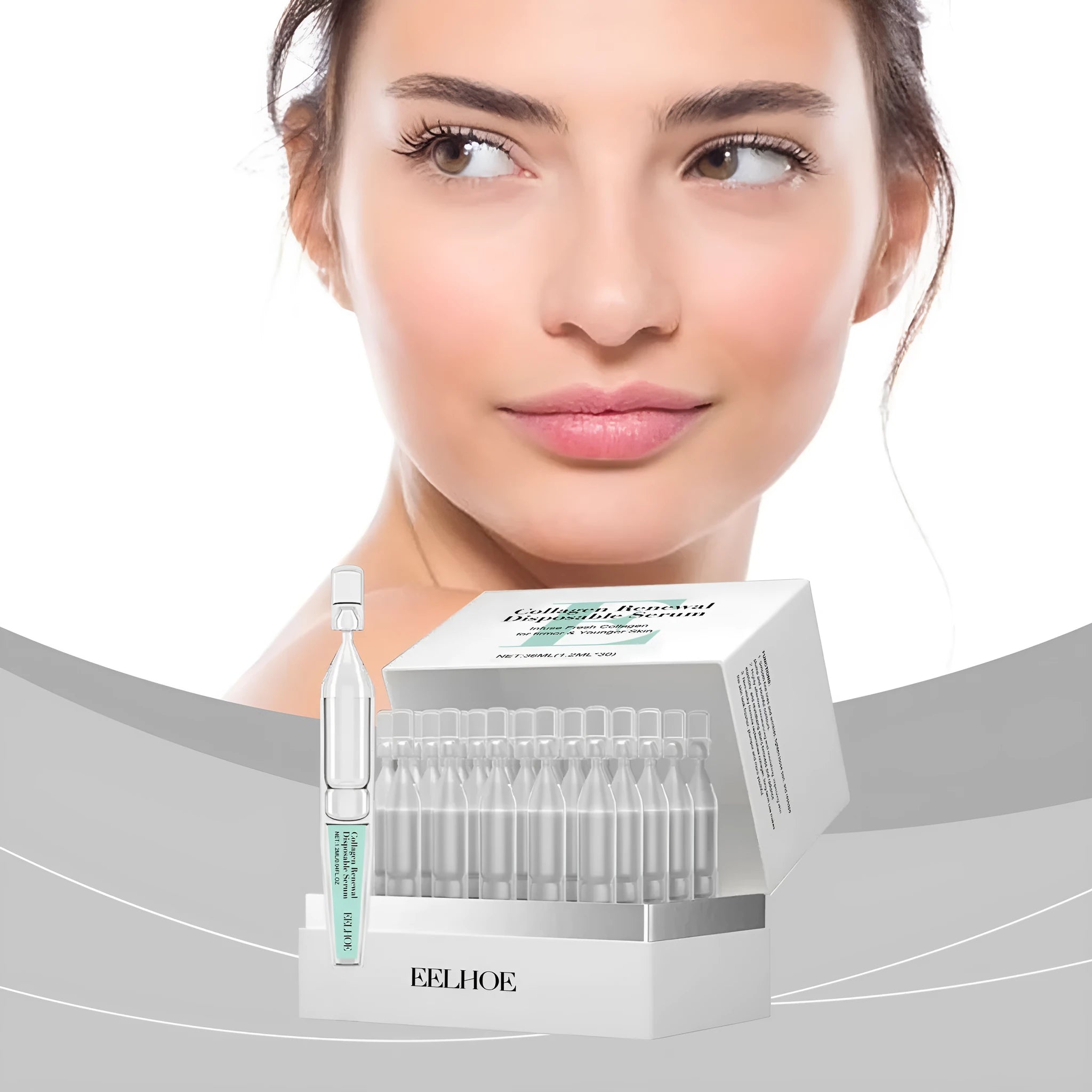 Disposable nursing care solution package with 30 individual 1.2ml applications for skin moisturising