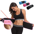 Black neoprene lumbar support fitness belt for waist protection during running and gym workouts.