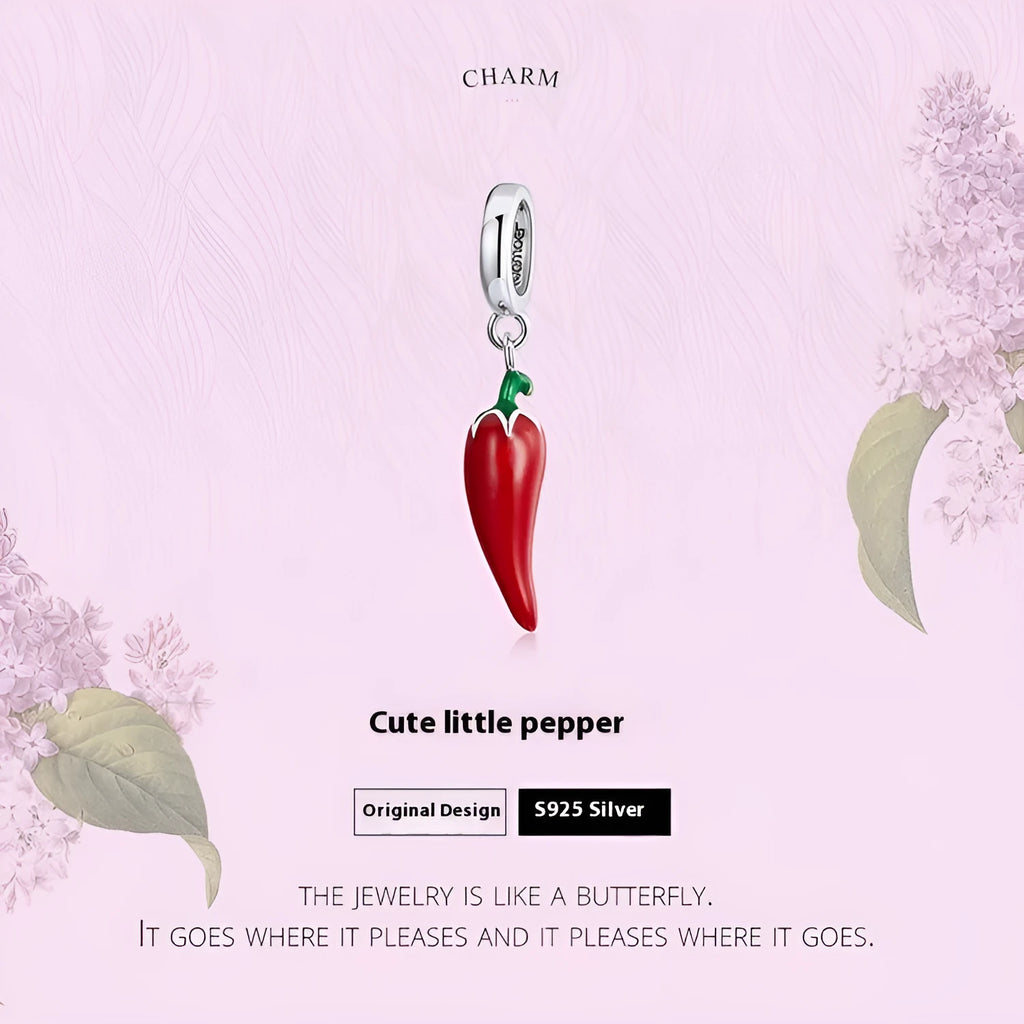 S925 sterling silver Korean style leaf pendant with electroplated BSC461 colour finish