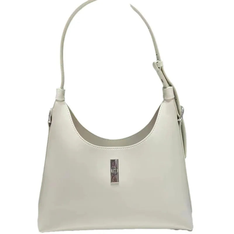 Genuine cowhide leather crossbody shoulder bag in dumpling shape with sandwich pocket and six colour options