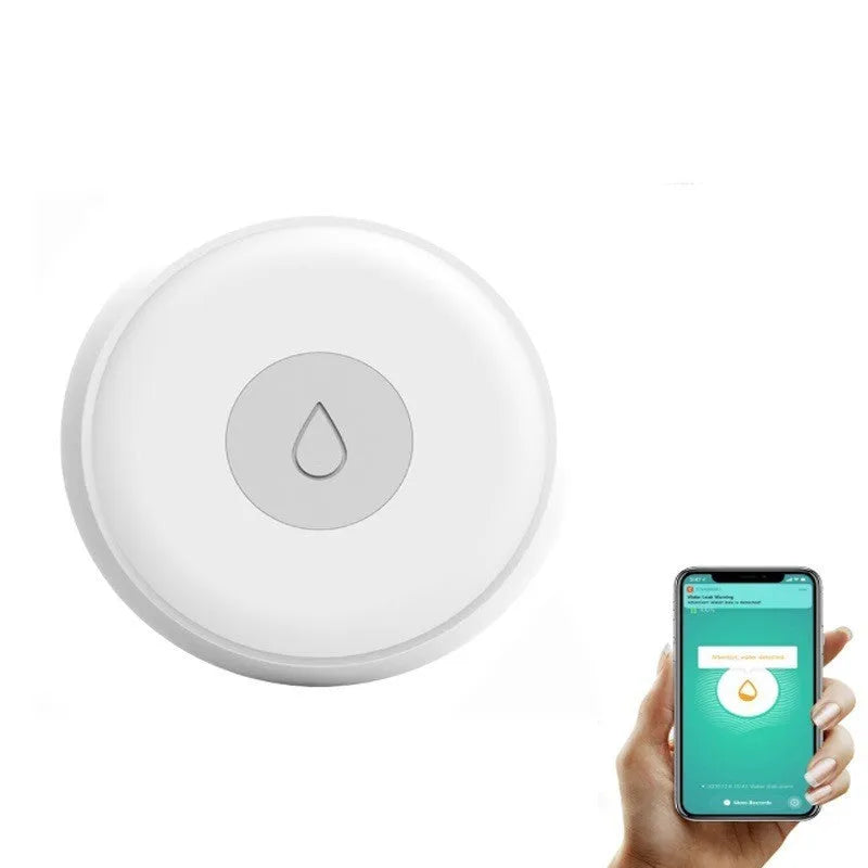 Smart water leak detection alarm with wireless connectivity for phone notifications
