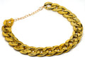 Adjustable gold chain dog collar with twisted design for small to medium sized pets