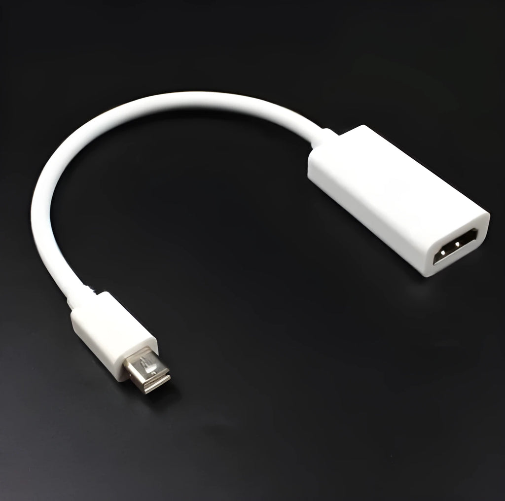 Mini DP to HDMI cable with gold-plated connectors and aluminium shell, 1 metre length