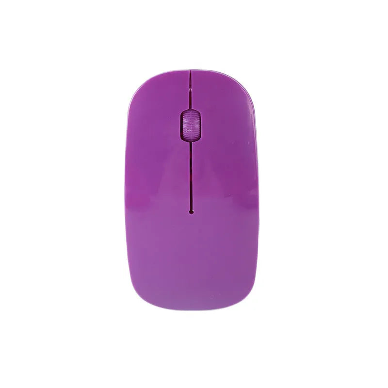 Wireless ultra-thin computer mouse in six colour options with USB receiver