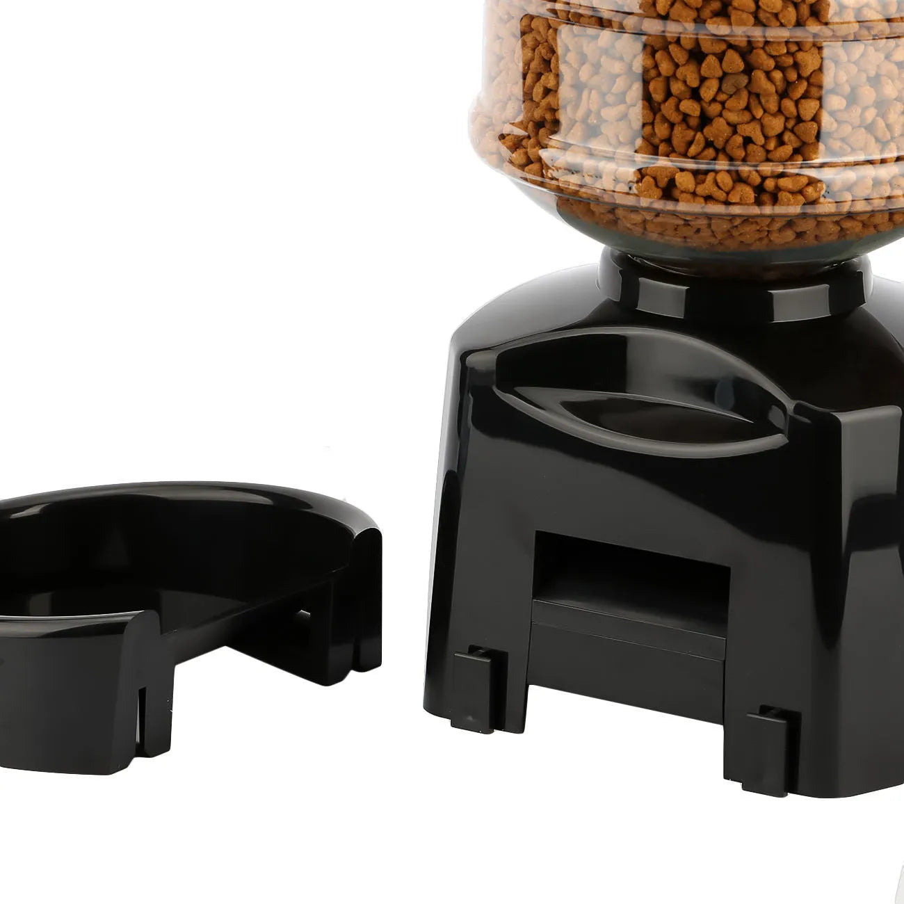 Timing Intelligent Automatic Feeder in black and red plastic with 5.5L capacity