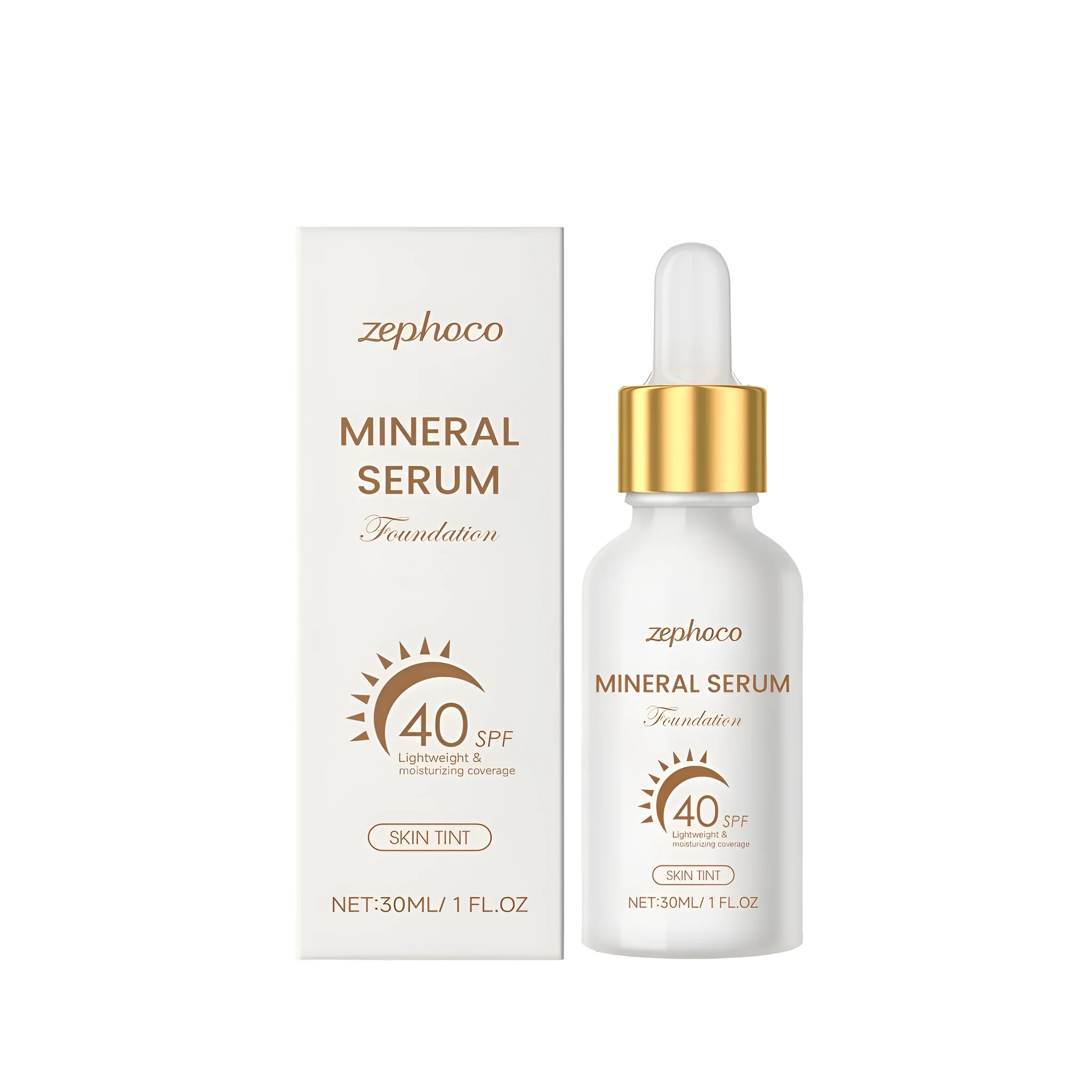 Sunscreen liquid foundation 30ml with titanium dioxide and Centella asiatica extract