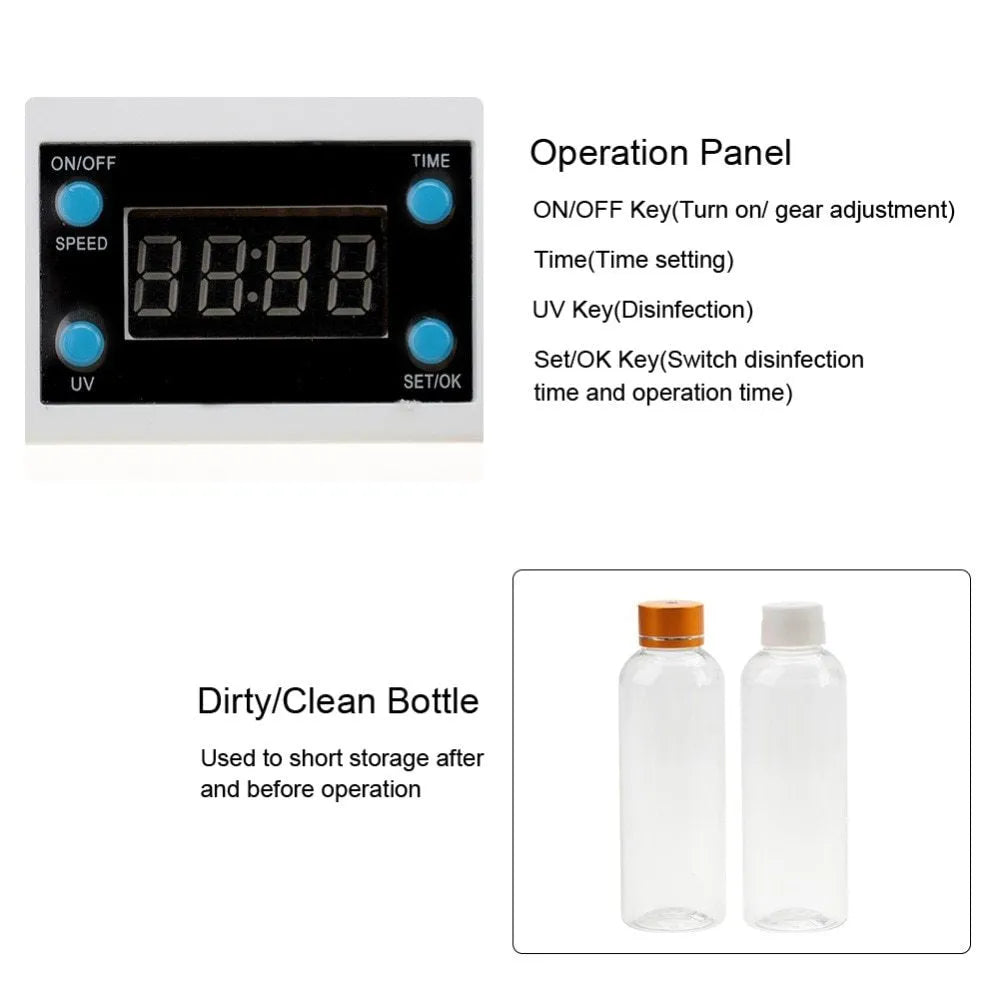 Portable oxygen spray hydro jet machine for facial blackhead removal skin rejuvenation 26cm with bottles and crystal heads