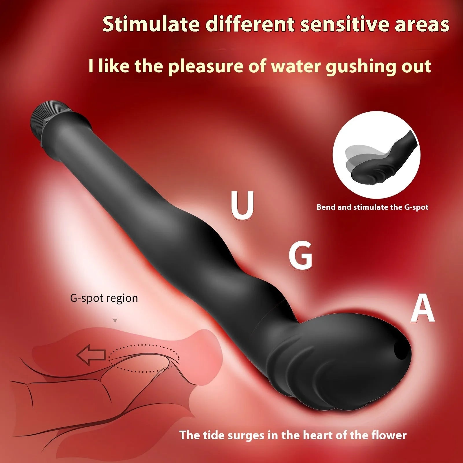 Black silicone hosepipe flusher cleaning tool in large and small size options.