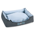 Soft summer dog bed with removable cover shown in small, medium, and large sizes as a pet house nest