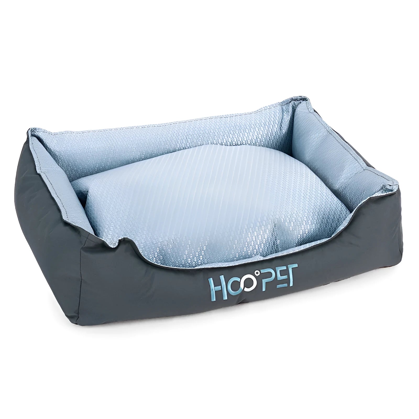 Soft summer dog bed with removable cover shown in small, medium, and large sizes as a pet house nest
