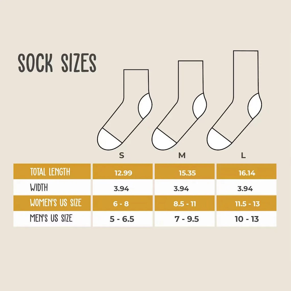 Custom cartoon graphic printed on a pair of coloured mid-calf tube socks made from polyester.