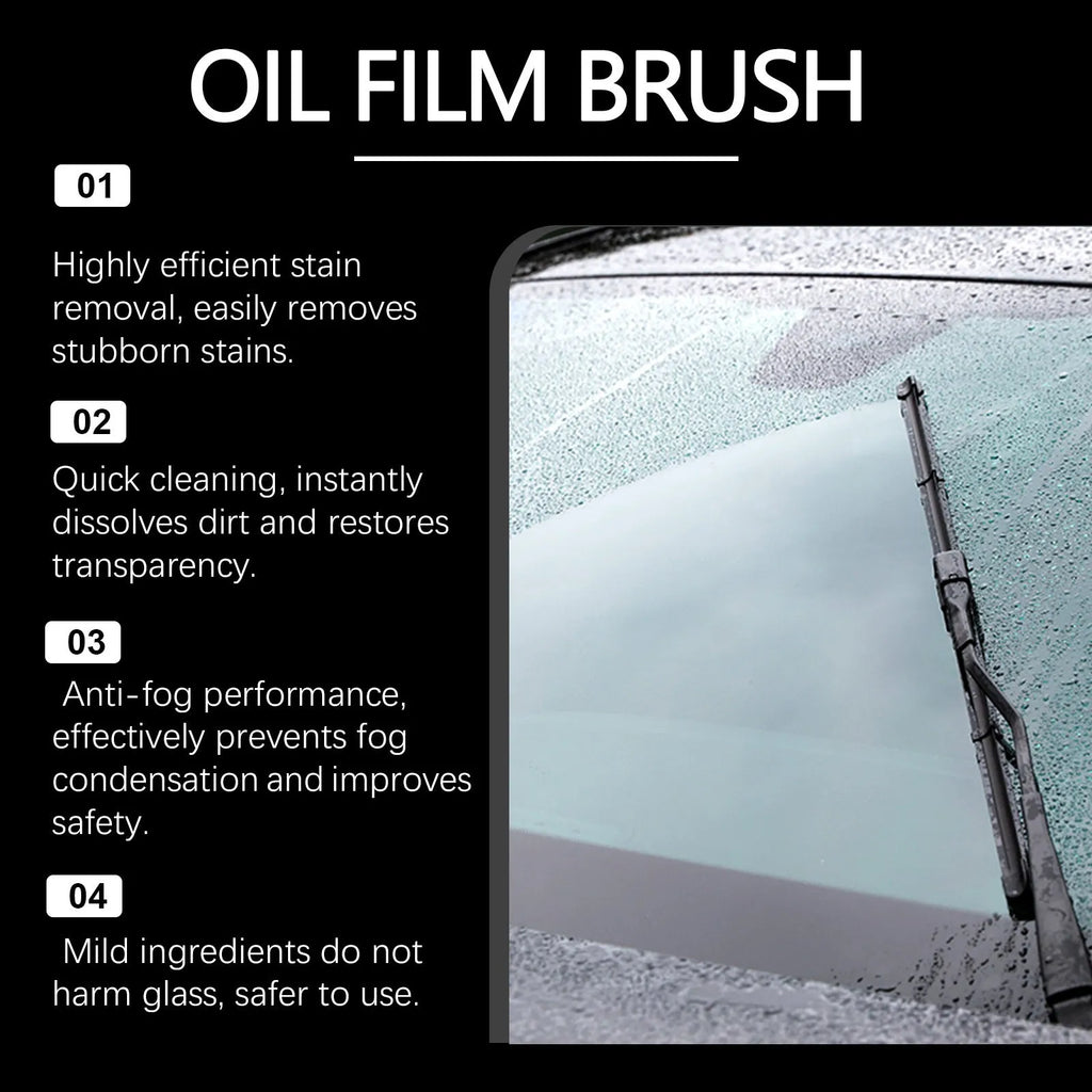 120ml car oil film cleaning brush with purified water and surfactant formula for windscreen glass cleaning