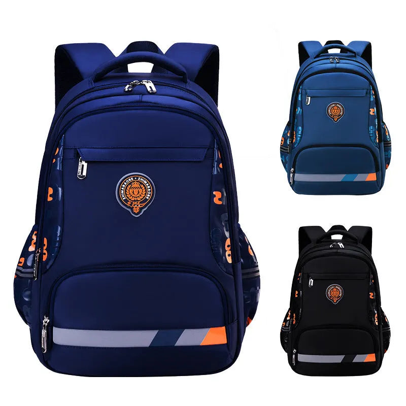 Sesame Baby children's school bag in high density nylon with front zipper pocket and side pockets, royal blue colour
