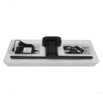 3D holographic projector with 42cm display showing floating hologram image, 224 LED beads, 8GB SD card
