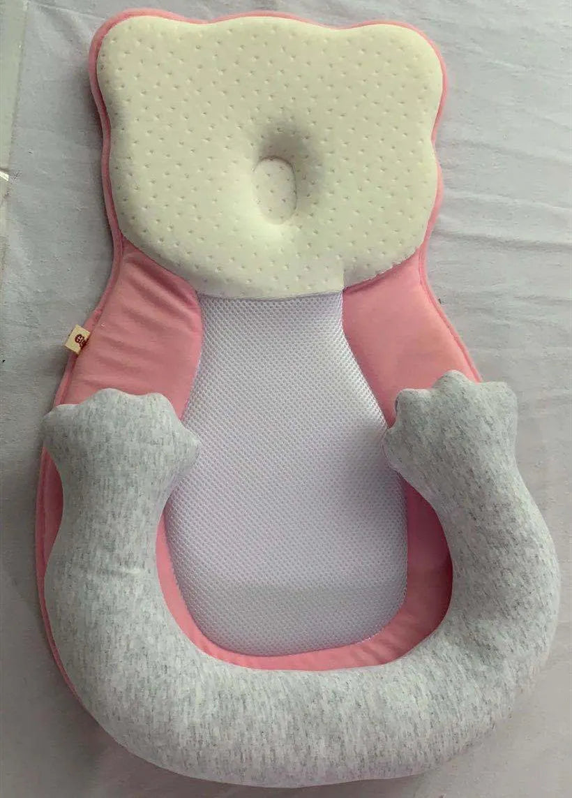 Portable folding baby travel bed with soft cotton sleep cushion in multiple colour options