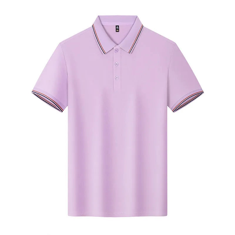 Solona ice-feeling work polo shirt in polyester fabric showing short sleeves and straight hem
