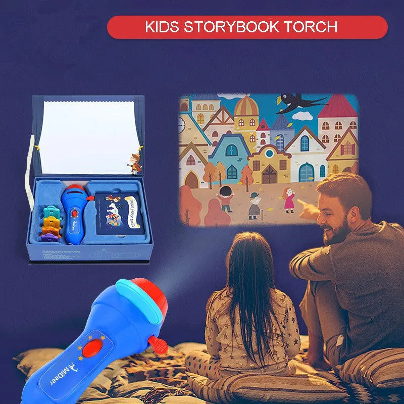 SmartKids children's story projector torch with four colourful rotating discs