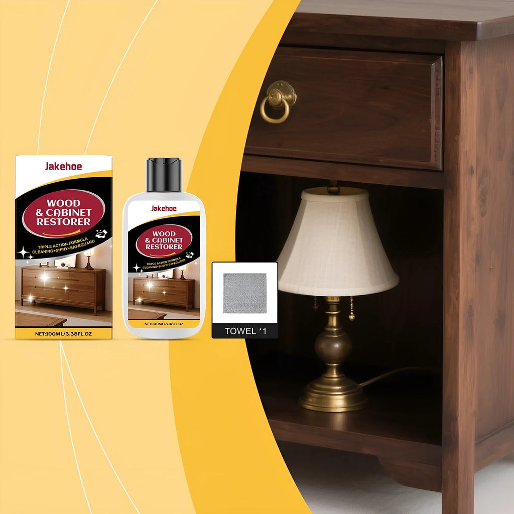 Wooden furniture scratch care solution with 100ml bottle and 20x20cm microfiber towel