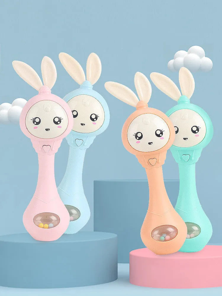 Baby molar music stick teething toy in mint green colour with ABS plastic construction