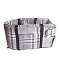 Outdoor portable dog kennel in blue cloth fabric with 25D sponge insulation.