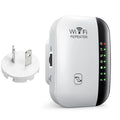 WiFi network extender in ABS housing with 10 km range, 2.4GHz, WPS button, UK plug, black colour