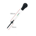 Electrohydraulic battery hydrometer with glass construction and measurement scale for electrolyte density testing