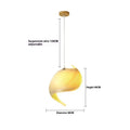 Single head wood woven pendant lamp 40x60cm for living room or restaurant ceiling