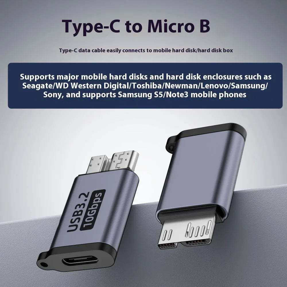 USB AM to Micro-B adapter connector for Micro-B interface devices