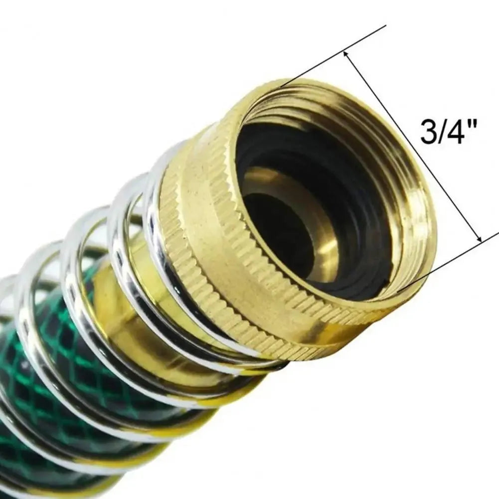 15cm brass garden hose sprinkler connector with spiral spring anti-kink mechanism