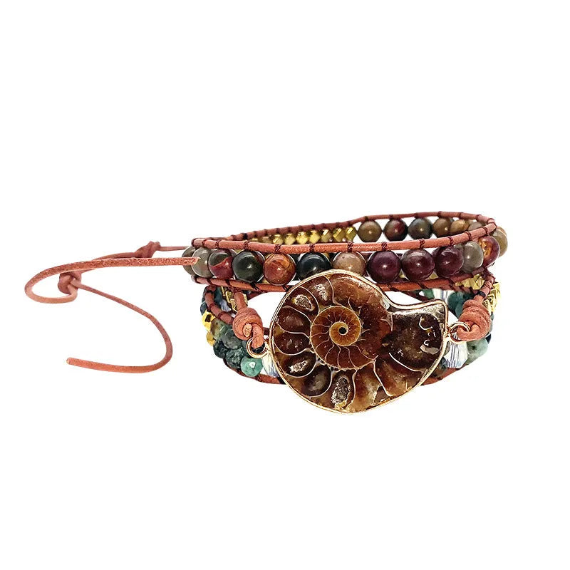 Natural stone bohemian conch bracelet for men and women ins style picture colour