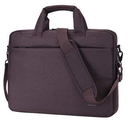 Dixie one shoulder laptop bag in Oxford cloth with zipper, black, multiple internal pockets