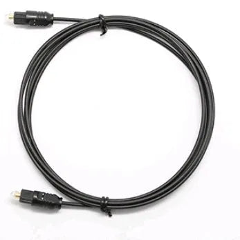OD2.2 digital optical audio cable with TOSLINK connectors on a white background.