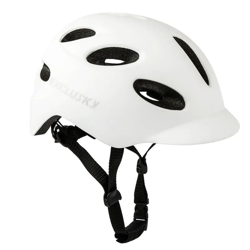Electric LED cycling helmet with integrated tail light in black, size M 54-58cm