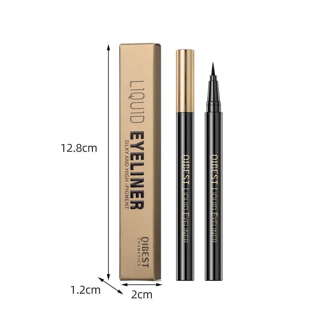 Black liquid eyeliner pen with sweat-proof and quick-drying properties