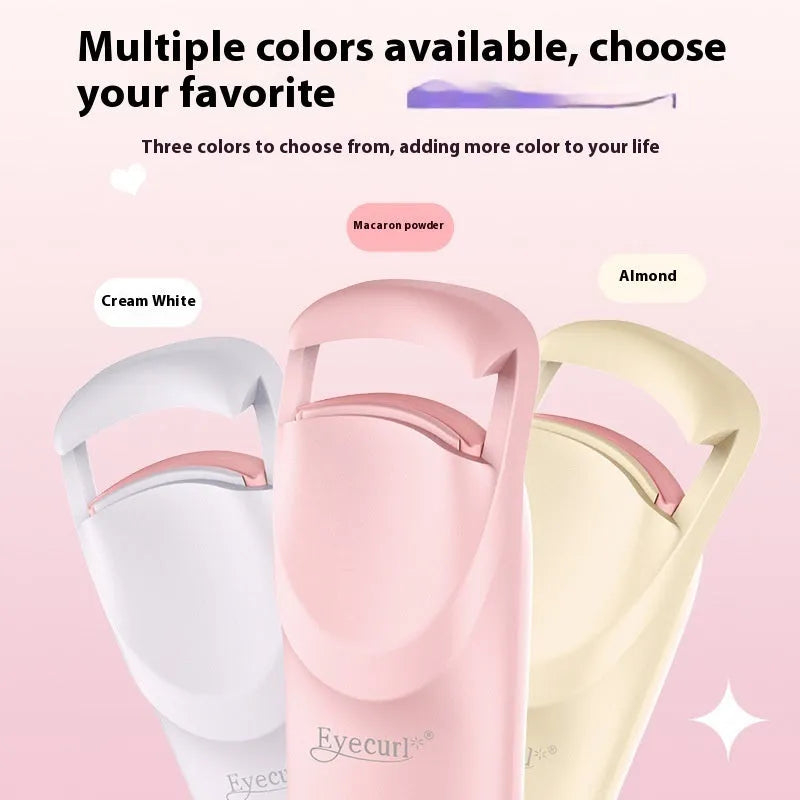 Electric heating eyelash curler with USB charging cable in choice of colours