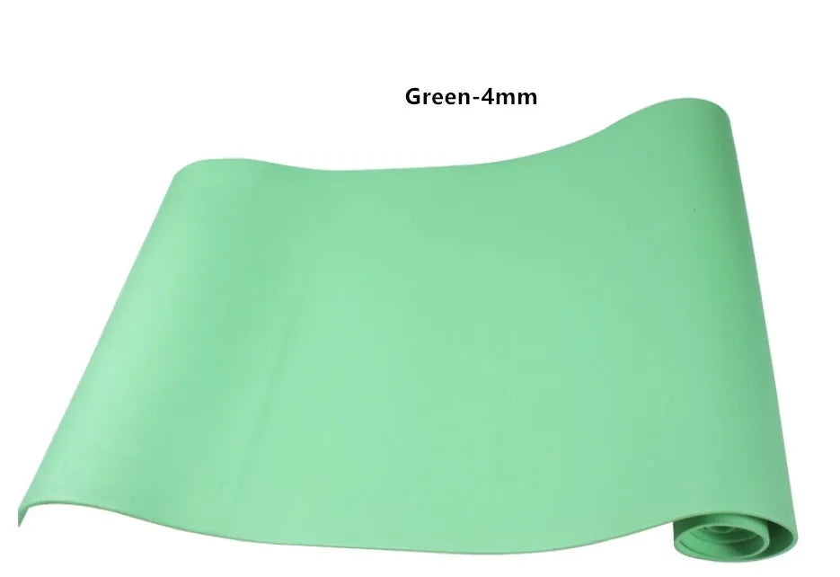 4mm thick EVA yoga mat in multiple colours with anti-skid surface measuring 173 by 61 centimetres