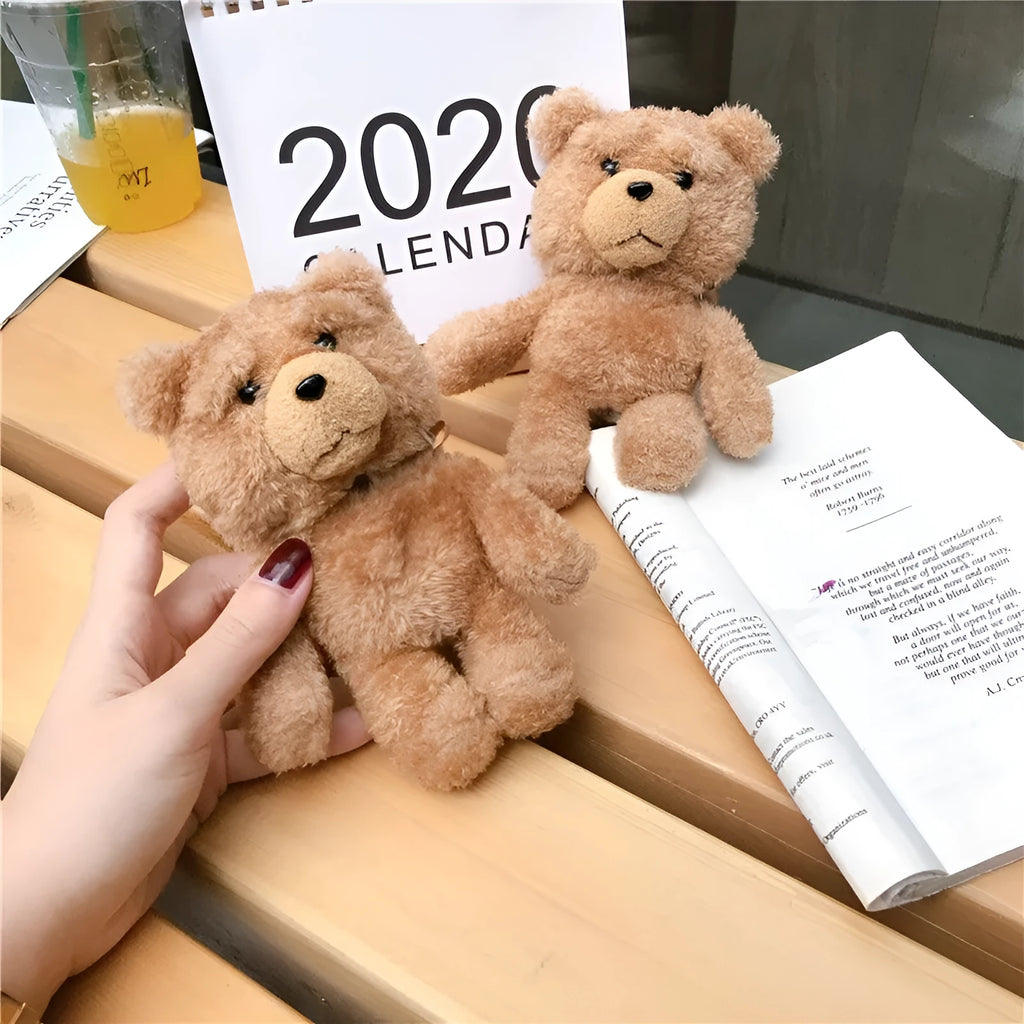 Brown plush cartoon animal silicone case for Apple AirPods and AirPods Pro charging case