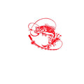 Year Fish car sticker in red colour on a car bumper, 25cm PET decal