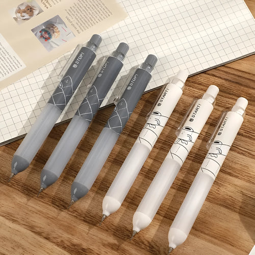 0.5mm automatic pencil with cloud grip in black or white colour options
