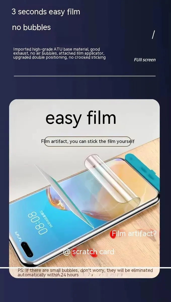 Samsung Galaxy TPU screen protector with liquid nano technology and automatic repair feature